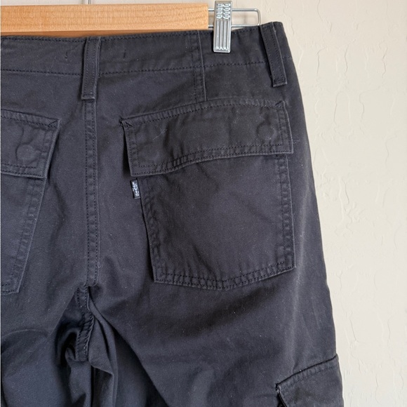 Levi’s 94 Baggy Cargo Pants Black Wide Leg Women’s 27 Cotton 90s - Picture 9 of 14